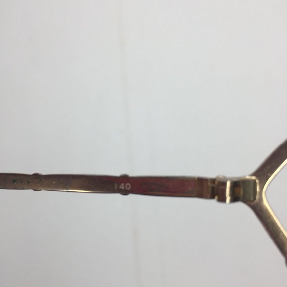 Vintage Womens Wilshire 140 Bifocal Reading Glasses Metal Gold Yellow 56 18 - Picture 9 of 9